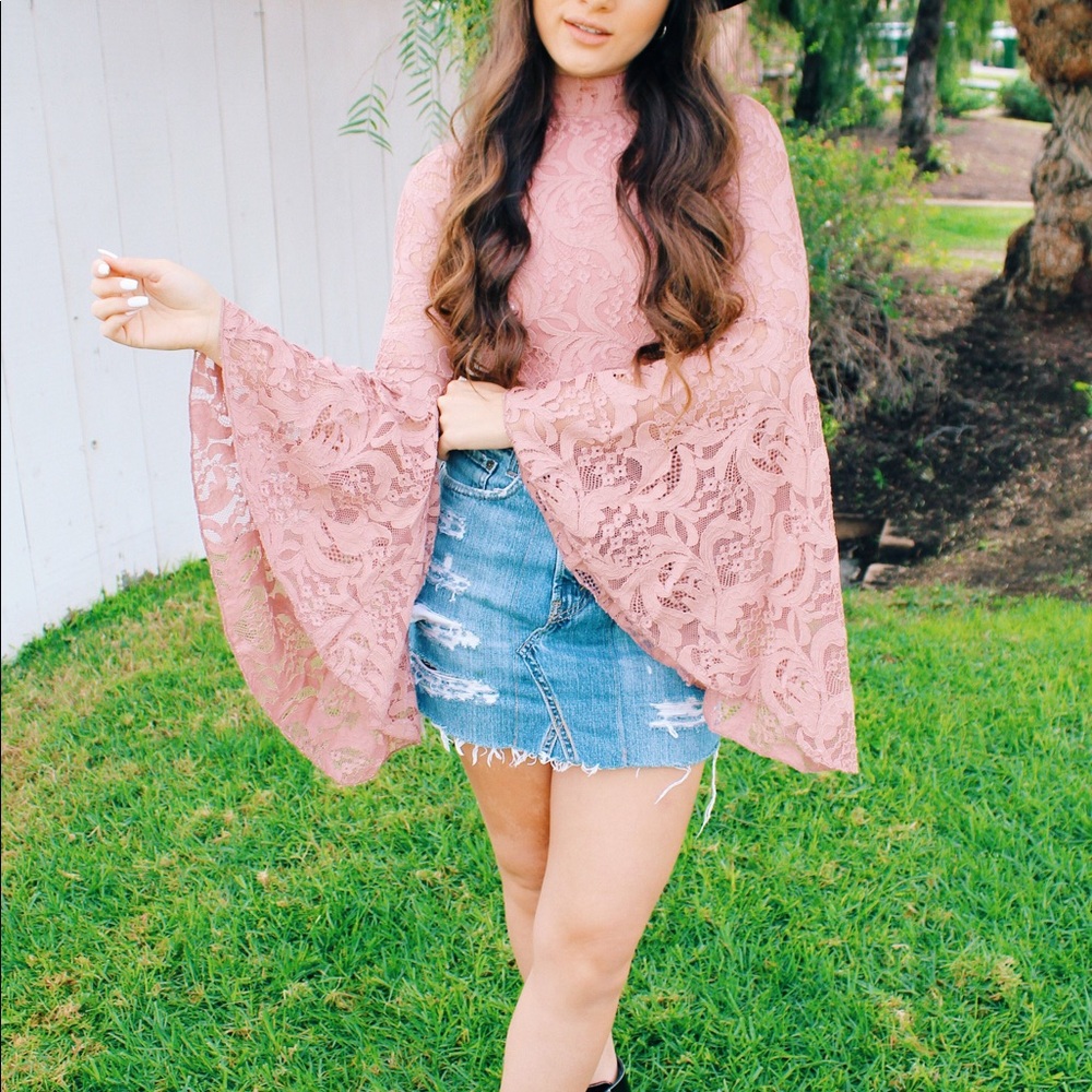 Rose Bell Lace Bodysuit